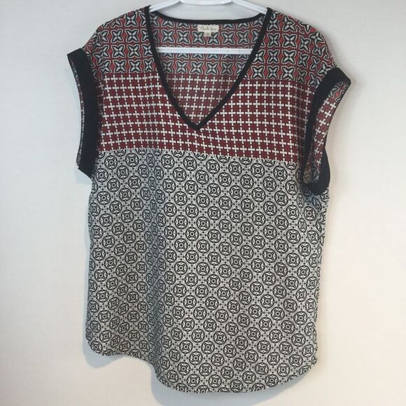 Buy 1 get 1 50% off Antilia Femme Tunic Top XL Red/Blac - Picture 1 of 5